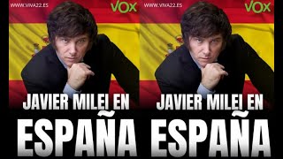 El gran Javier Milei en Madrid España.  Viva22 de vox.