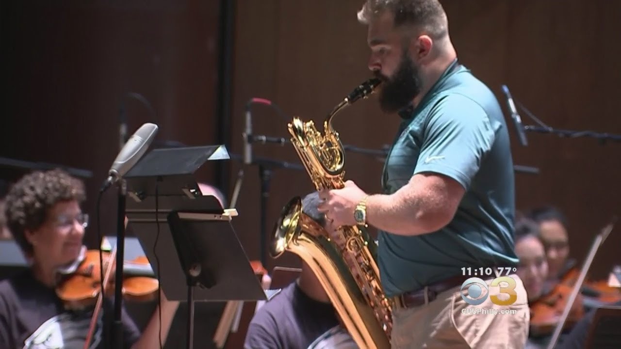 Eagles' Jason Kelce Plays Saxophone With Philadelphia Orchestra During
