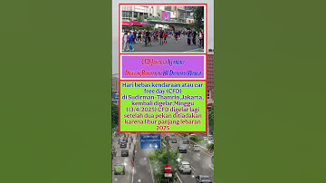 Car Free Day Jakarta  Kembali Digelar