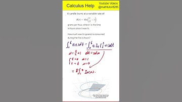 [ University Calculus / AP exam /IB exam ] Calculating Candle Wax Consumption with Integrals (Quiz