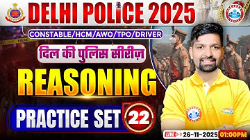 Delhi Police Reasoning Classes 2025 | Delhi Police Reasoning Practice Set 22 | By Sandeep Sir