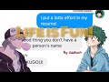 bnha/mha - text lyric prank “Life is Fun”