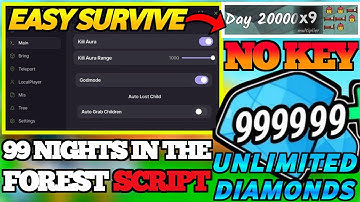 [⚡️NEW]99 Nights In The Forest Script *NO KEY* - New Update,Godmode,Auto Farm, Farm Diamonds & More!