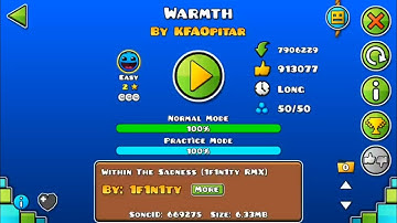 Geometry Dash | Warmth by KFAOpitar 100% (Easy 2*) | All Coins