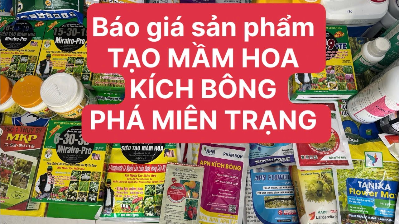 Báo giá sản phẩm TẠO MẦM HOA - KÍCH BÔNG - PHÁ MIÊN TRẠNG #baogia #giare 