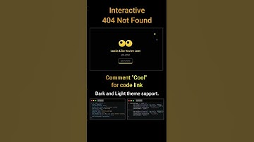 Interactive 404 Not Found Page Animation Using HTML And CSS
