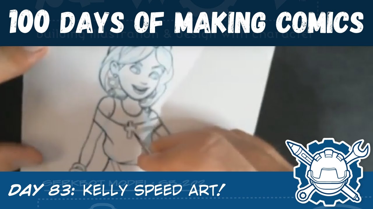 100 Days of Making Comics Day 83: Kelly Speed Art!