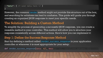Creating a Custom JSON Response with Active Model Serializers in Ruby on Rails