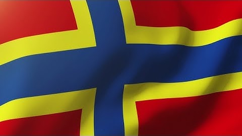 Orkney Islands Flag Waving In The Wind. Looping Sun Rises Style. Animation Loop Stock Animation