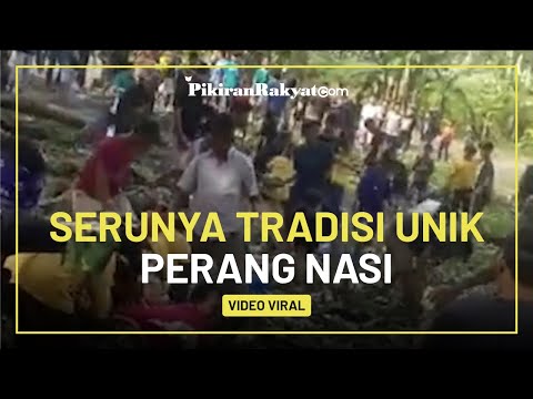 Viral! Rayakan Musim Panen, Serunya Tradisi Unik Perang Nasi di Ngawi, Netizen: Mubazir Ngga?