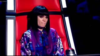 Jessie J getting emotional during the audition The Voice UK