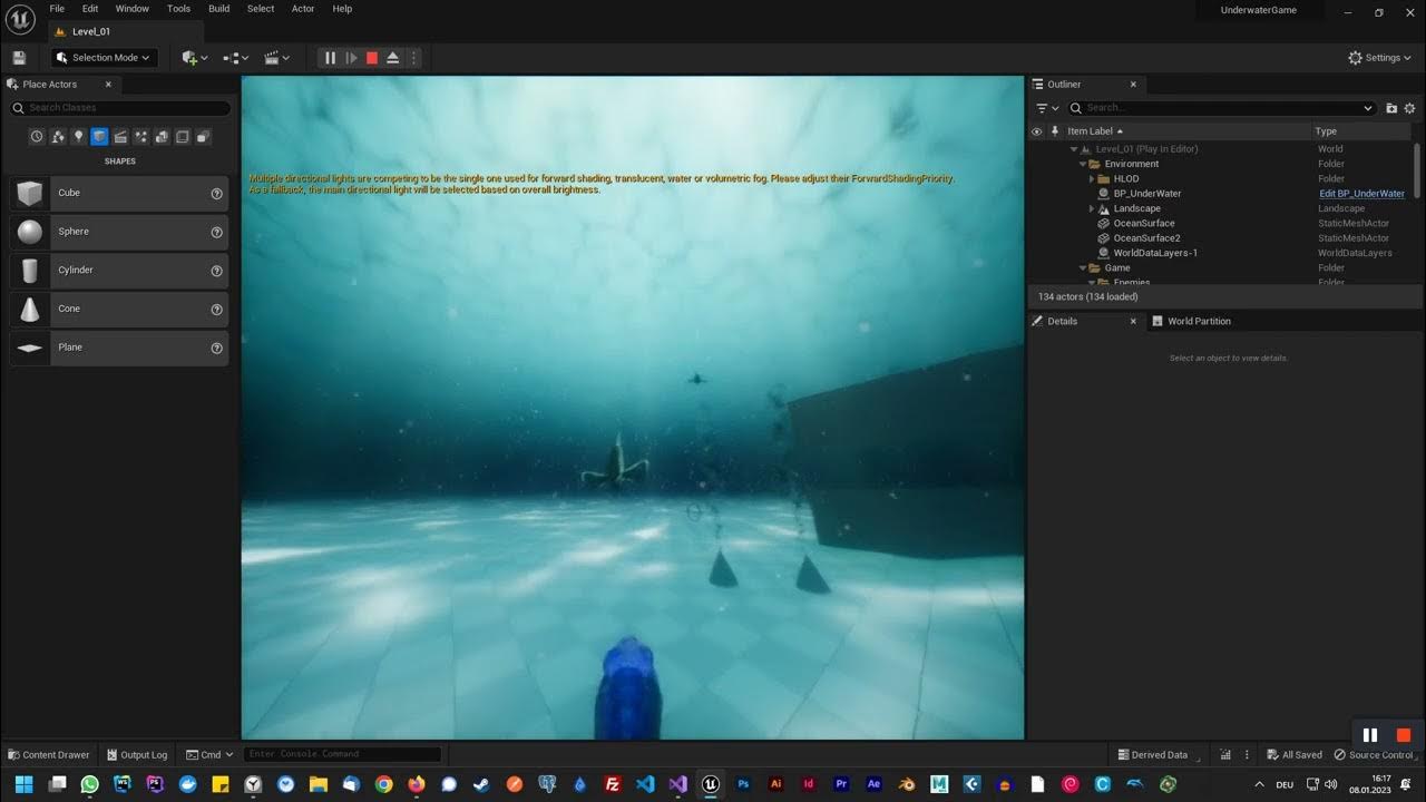 UE5 Underwater Game Development - Progress 002 - Basic Creature Logic ...