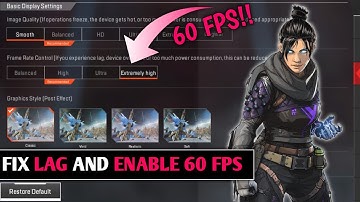 APEX LEGEND MOBILE GFX TOOL - LAG FIX 60 FPS 🔥