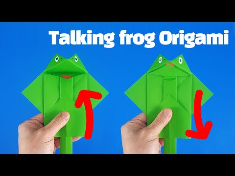 How to make Paper Talking Frog | Easy Origami | Paper Frogs | Easy Crafting #origami #frogorigami