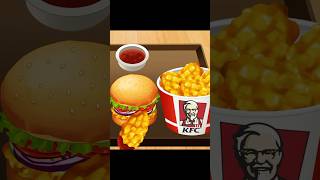 [Food Animation] KFC Fried chicken / KFC 순살 프라이드 치킨 애니 먹방 / animation mukbang #shorts