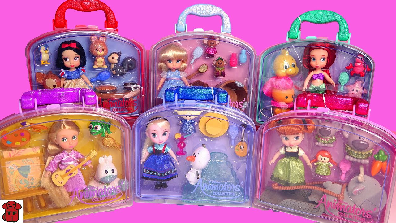 베이비돌~라푼젤,백설공주,엘사,에리얼..미니베돌 개봉기★Disney Animators' Collection Mini Doll Play Sets!ELSA,ARIEL,RAPUNZEL