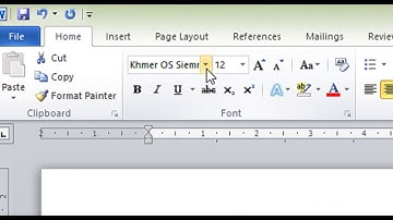 ការកំណត់ Font អក្សរខ្មែរនៅលើកម្មវិធី Word
