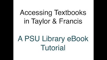 Accessing Textbooks in Taylor & Francis