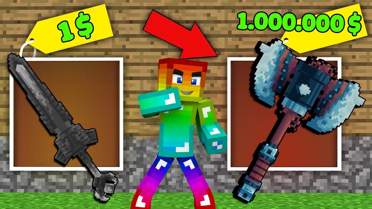 MINI GAME : CUỘC THI SỞ HỮU VŨ KHÍ VIP NHẤT ** NOOB CHIẾN ĐẤU NÂNG CẤP RÌU CHIẾN MẠNH NHẤT