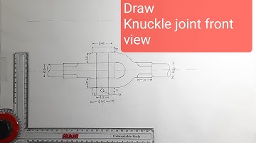KNUCKLE Joint assembly drawing | Front View | Engineering Drawing | Anurag