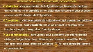 Cours 2 :Algorithmique et Structures de Données 1: Définition du concept Algorithme 4/5