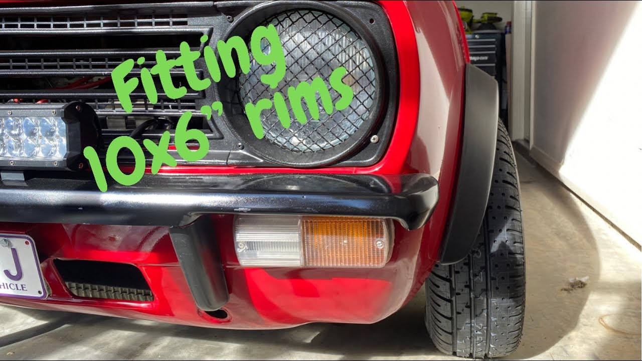 Trial Fitting 10x6” Rims To The Mini - EPIC poke !!! - YouTube