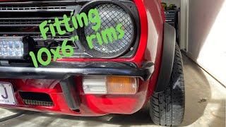 Trial Fitting 10x6” Rims To The Mini - EPIC poke !!!