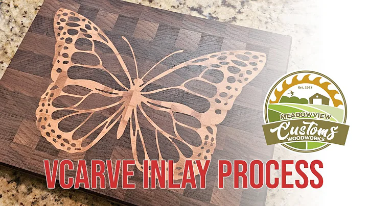 VCarve Inlay process - End Grain Cutting Board using Onefinity CNC