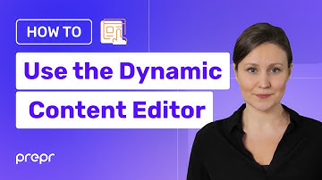 How to use the Dynamic Content Editor