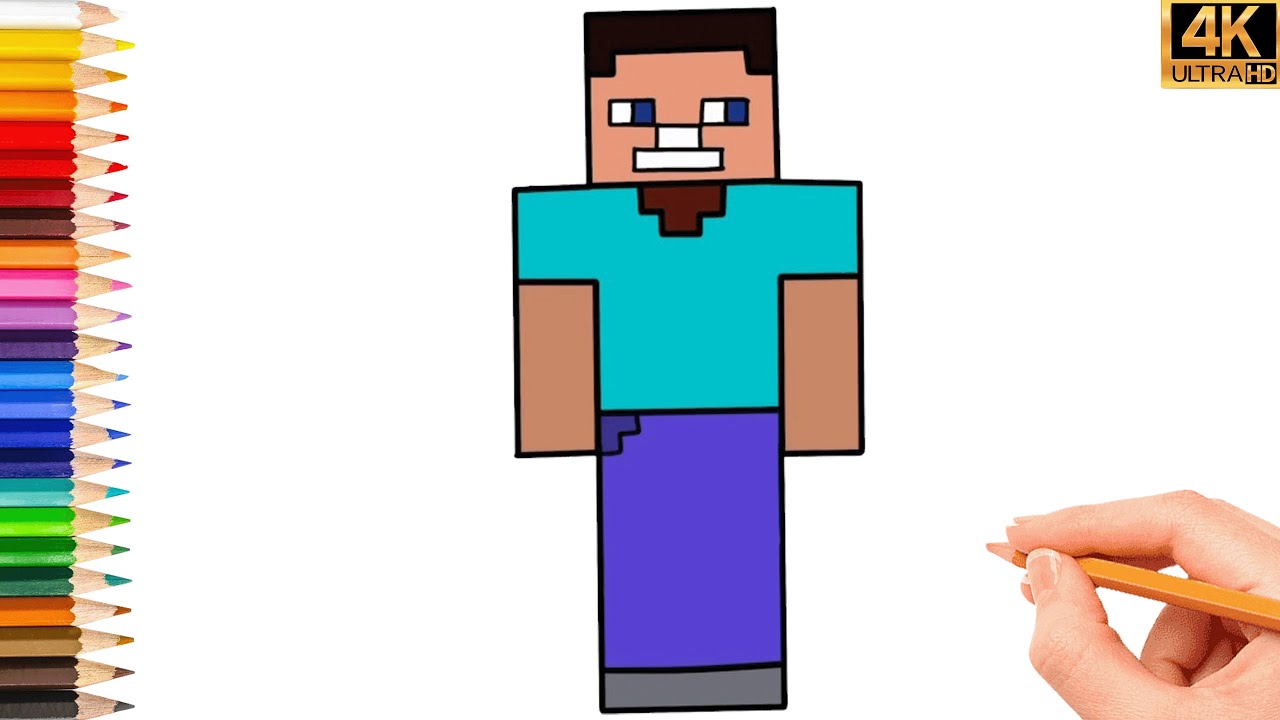 MİNECRAFT ÇİZİMİ ️ MİNECRAFT NASIL ÇİZİLİR KOLAY | RESİM ÇİZME | KOLAY ...