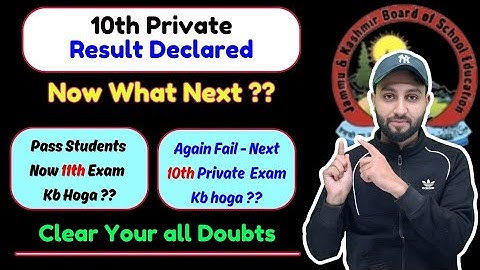 10th Private Result Declared Jkbose 2025