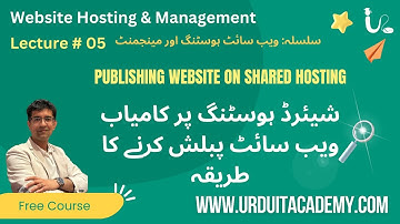 Lecture 5 | Web Hosting & Management Series | Publishing Website on Shared Hosting | Urdu IT Academy