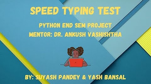 Speed Typing test Project in python