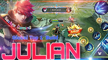 New Hero JULIAN Auto SAVAGE!!  JULIAN Top 1 BUILD!! Julian on shot Build !! 100%DeadLy Damage Skill