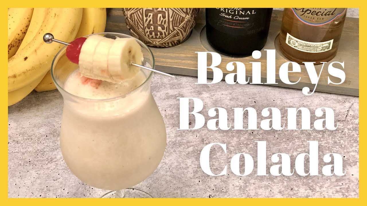 ? BAILEYS Banana Colada ▻ Trago Baileys Frozen Con COCO y BANANA - YouTube