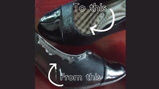 Como RESTAURAR zapatos/ZAPATILLAS de CUERO sintético EN CASA con solo 3 utensilios