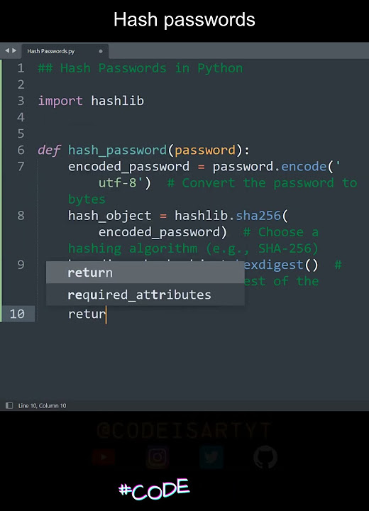 Hash passwords in Python | Python Examples | Python Coding Tutorial ...