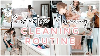 PRODUCTIVE MORNING CLEANING ROUTINES | Morning Cleaning Motivation 2020 | Homemaking | Justine Marie