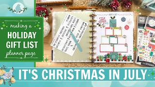 Making a Holiday Gift List Planning Page | Christmas in July 🎄