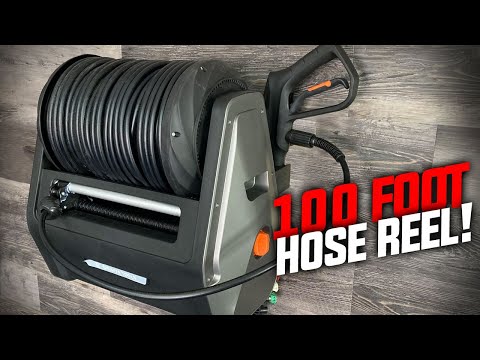 Every Garage Needs this Pressure Washer. 100 FOOT HOSE REEL! 