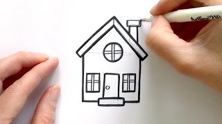 How To Draw A Cartoon House Doodle Art Ruckiss Zooshii