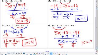 Solving Equations with Distributing and Combining Like Terms