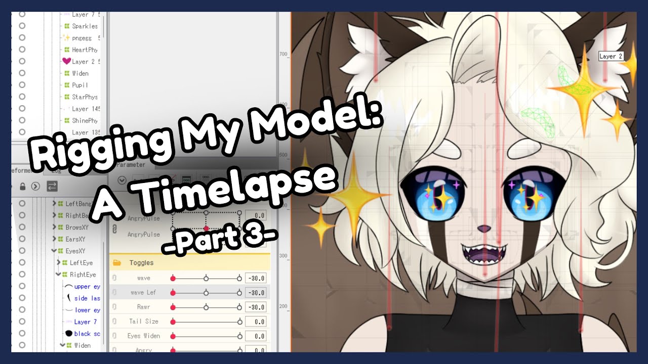 Timelapse of Live2D Rigging My Model-Part 3 - YouTube
