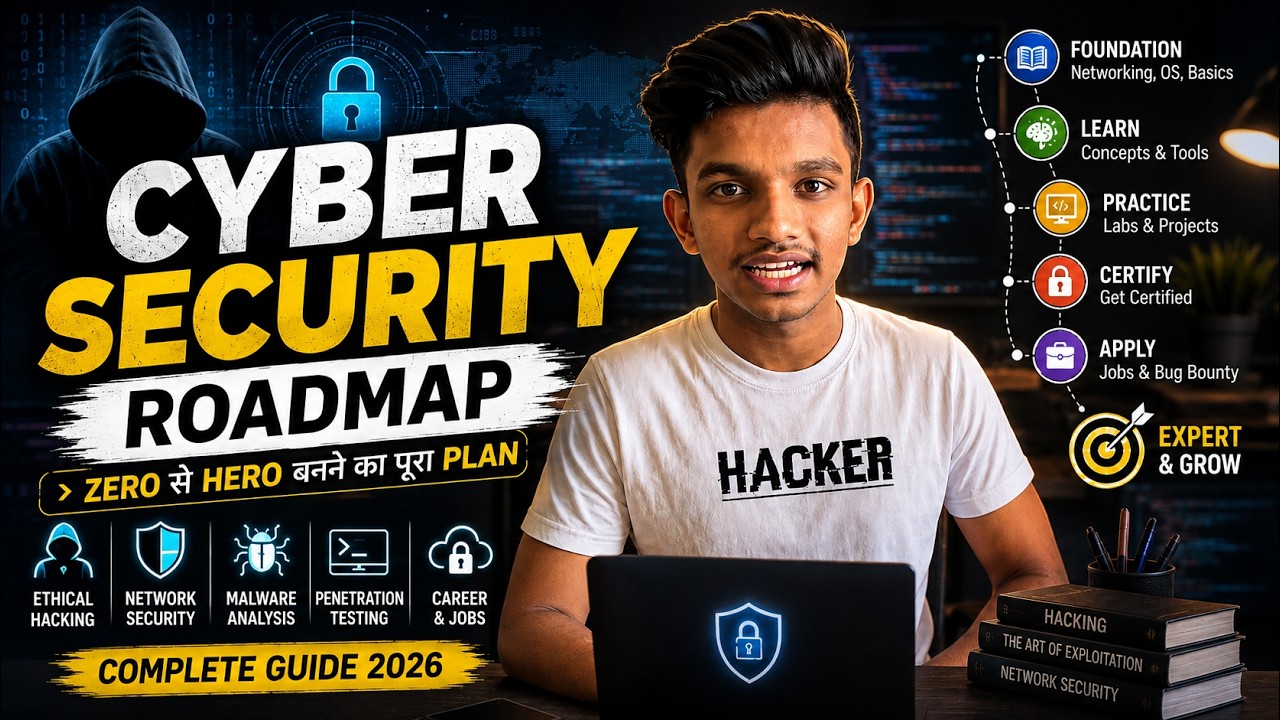 ⁣Cyber Security Roadmap 2026 🔥 | Beginner to Ethical Hacker Complete Guide | Zero to Hero