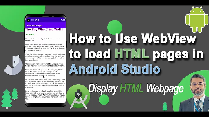 How to use WebView to show HTML Webpage in Android Studio |Learn WebView to create Story Reading app