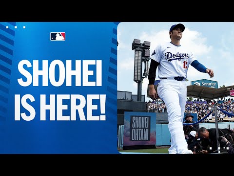 Shohei Ohtani's first hit at Dodger Stadium as a Dodger!