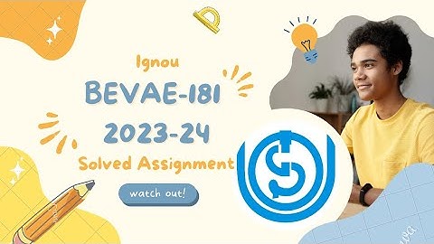 Ignou BEVAE-181 Environmental Studies Solved Assignment 2023-24 | #ignou #ignousolvedassignment