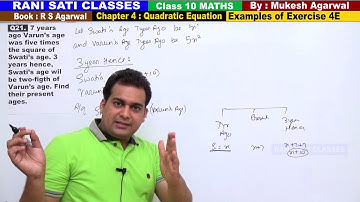 Class 10 Maths (Ex 4E Example 21) Quadratic Equations (RS Aggarwal 2020)