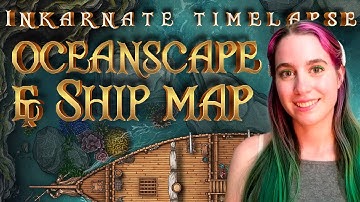 Creating an Oceanscape & Ship TTRPG Map [Inkarnate Timelapse]