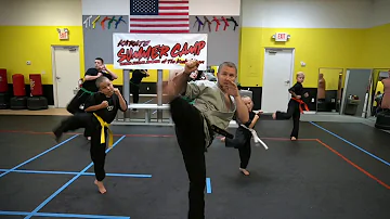 Get Busy. KR martial arts line drills you can do at home.